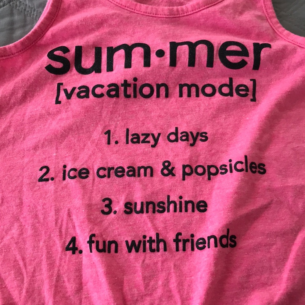 🌻Children’s place neon pink summer tank top - Picture 3 of 5